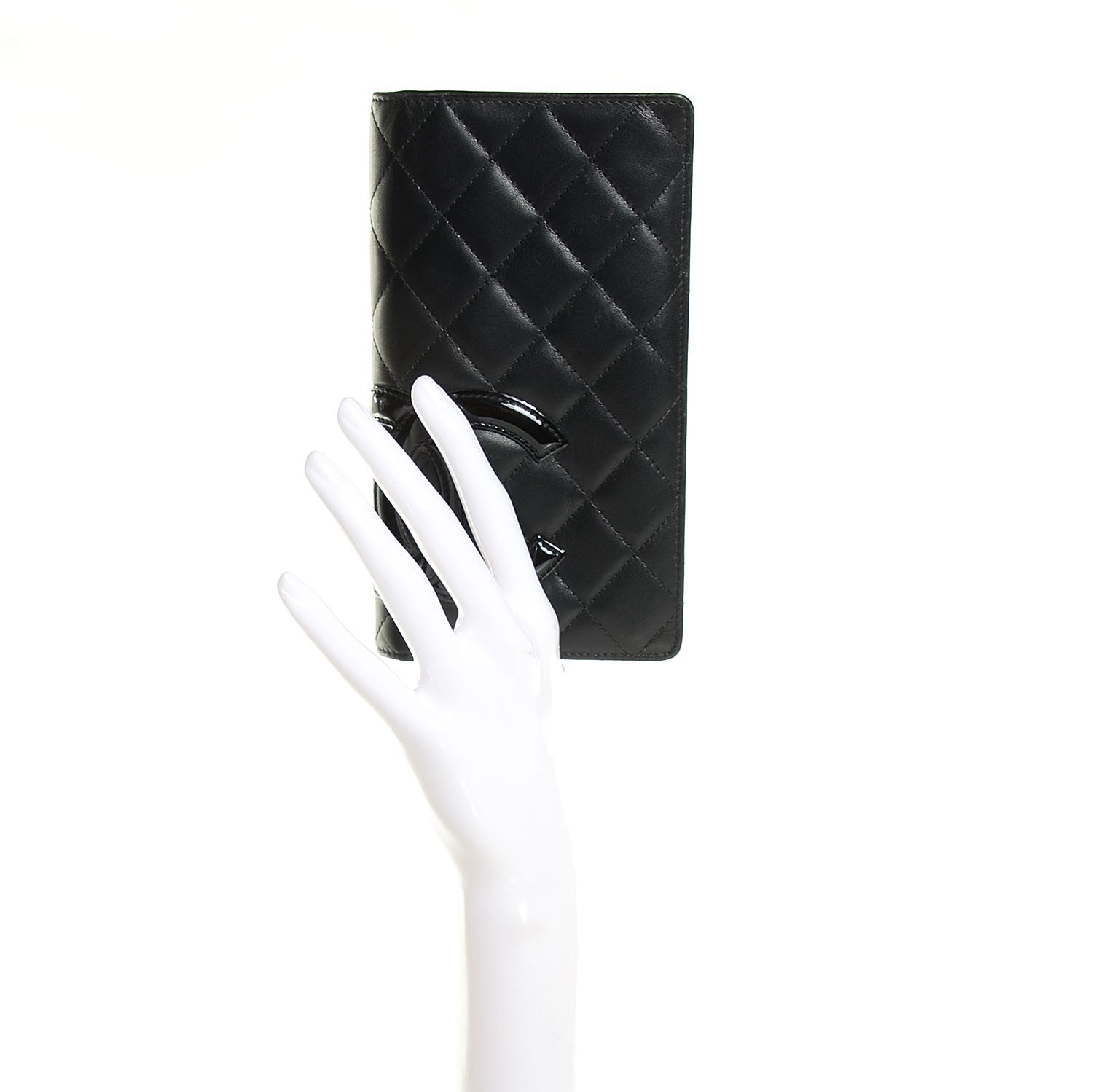 Chanel Calfskin Quilted Cambon Yen Wallet Black 2 of 10