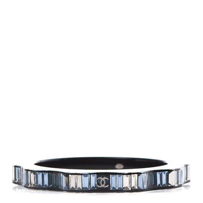 Chanel Resin Crystal CC Bracelet Blue 1 of 6