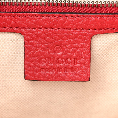 Gucci Calfskin Small GG Marmont Top Handle Bag Vulcanic Red 6 of 10