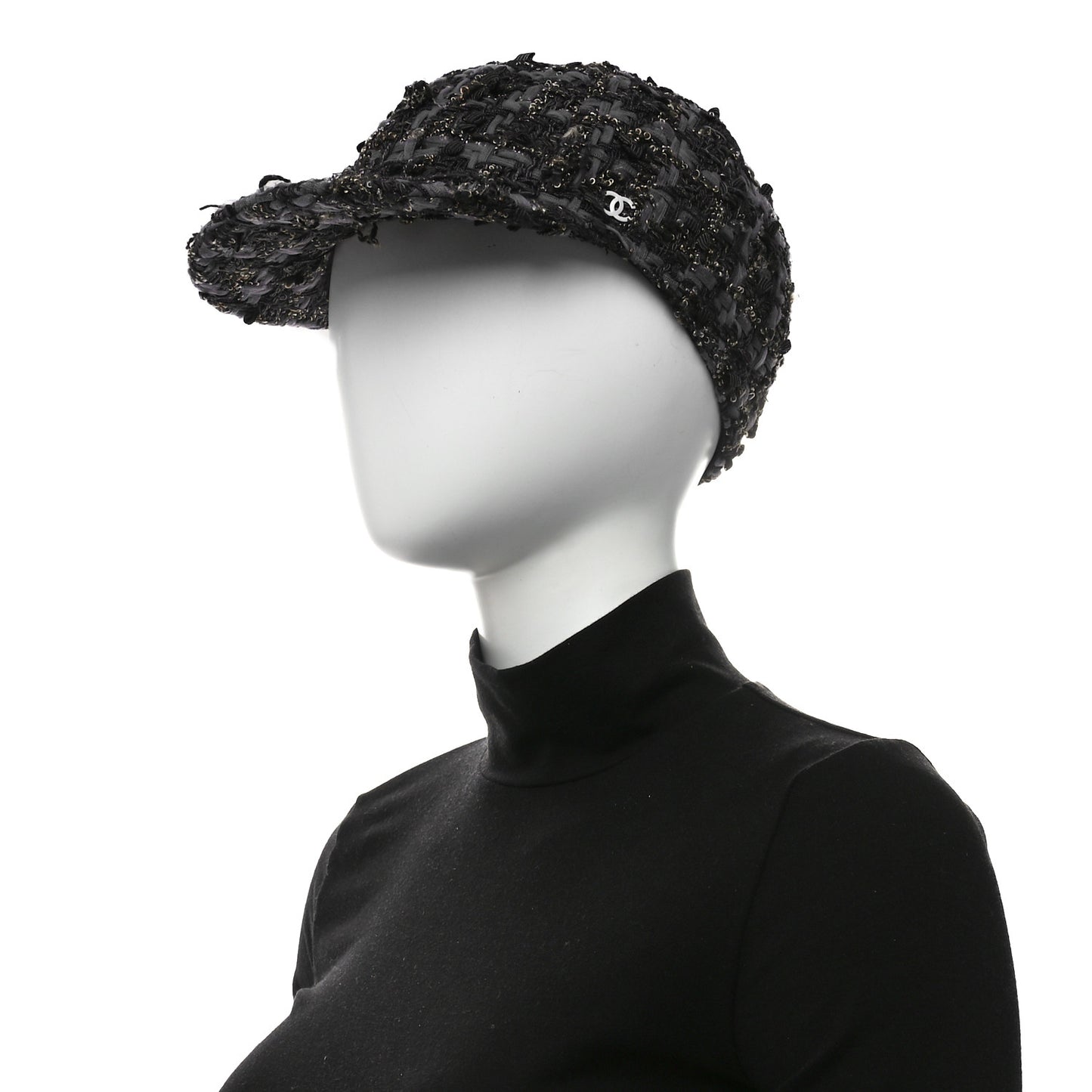 Cotton Tweed CC Beret M Black Multicolor