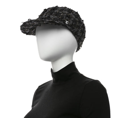 Chanel Cotton Tweed CC Beret M Black Multicolor 2 of 10