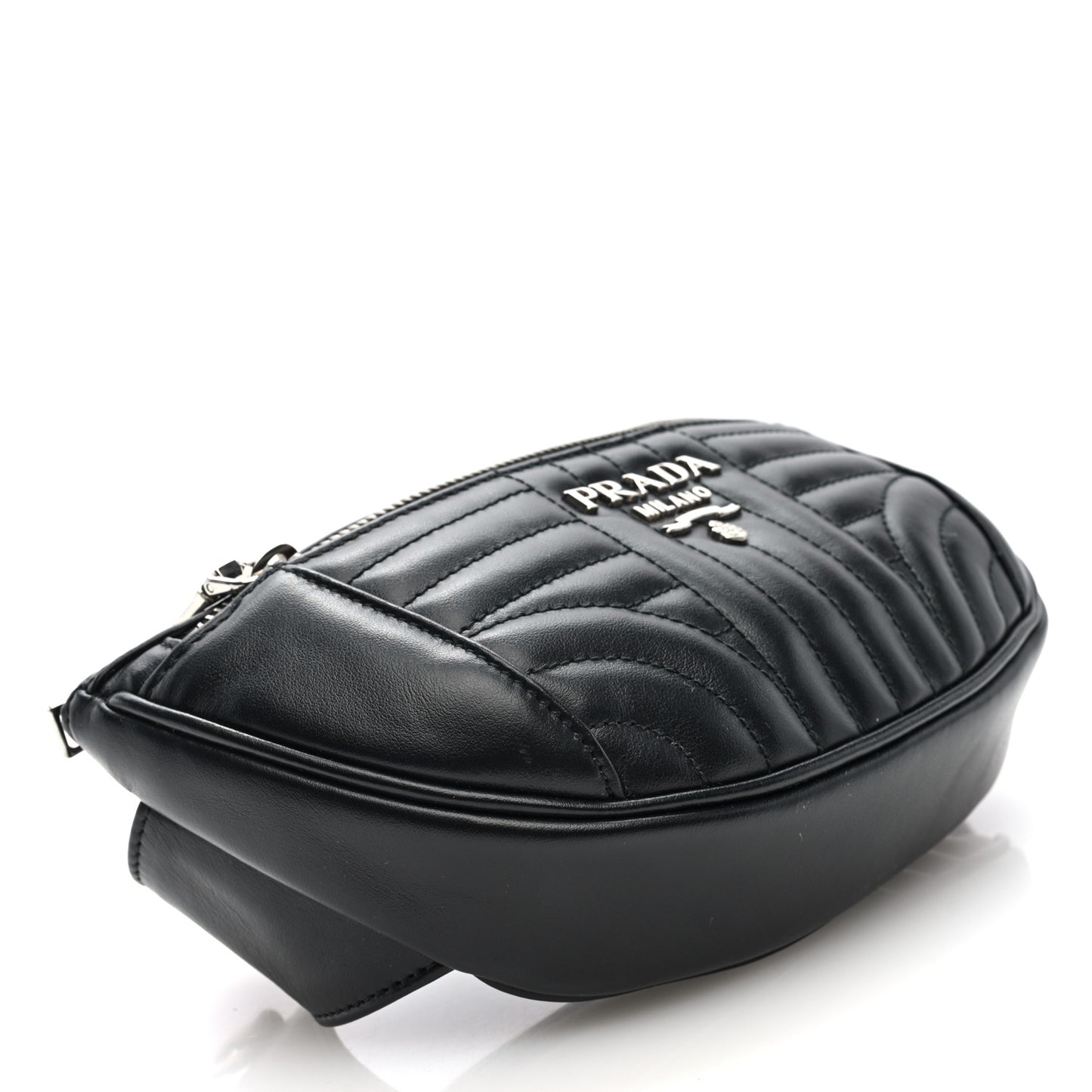 Soft Calfskin Impunture Diagramme Belt Bag Black
