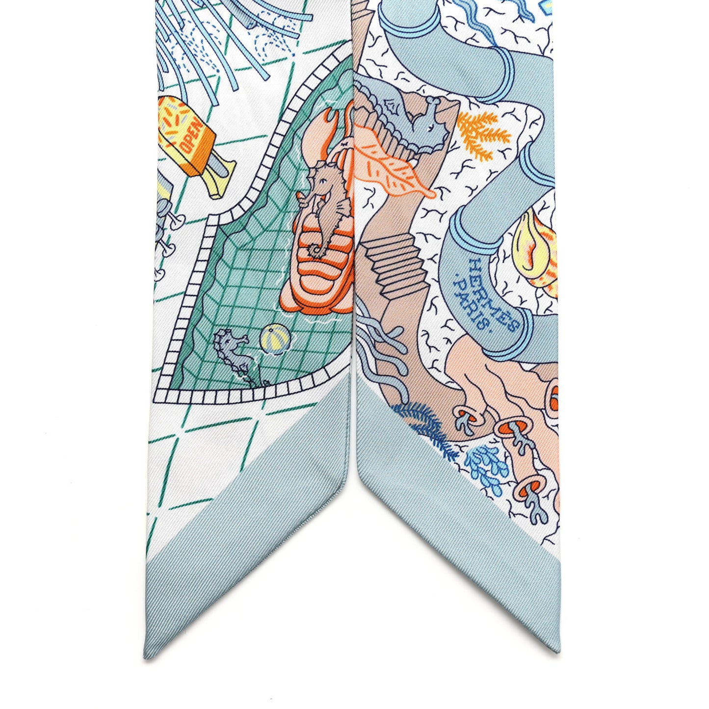 Silk Splash Park Twilly  Vert De Gris Jaune Bleu