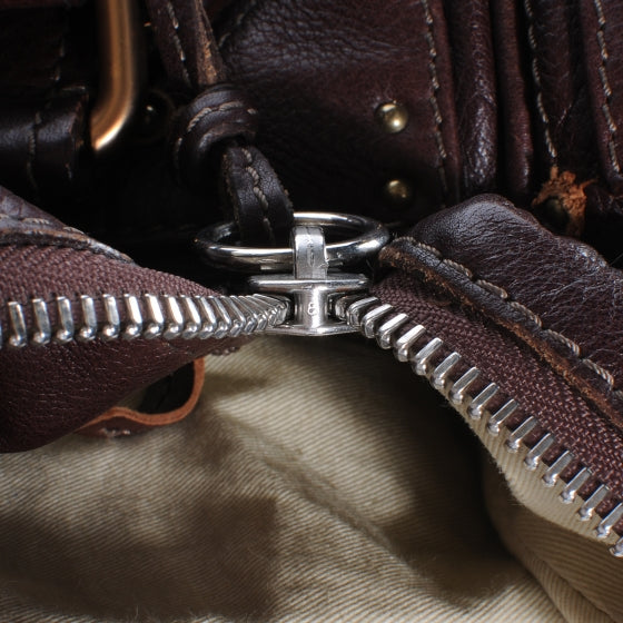 Leather Paddington Satchel Chocolate