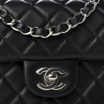 Chanel Lambskin Quilted Mini Rectangular Flap Black 10 of 11