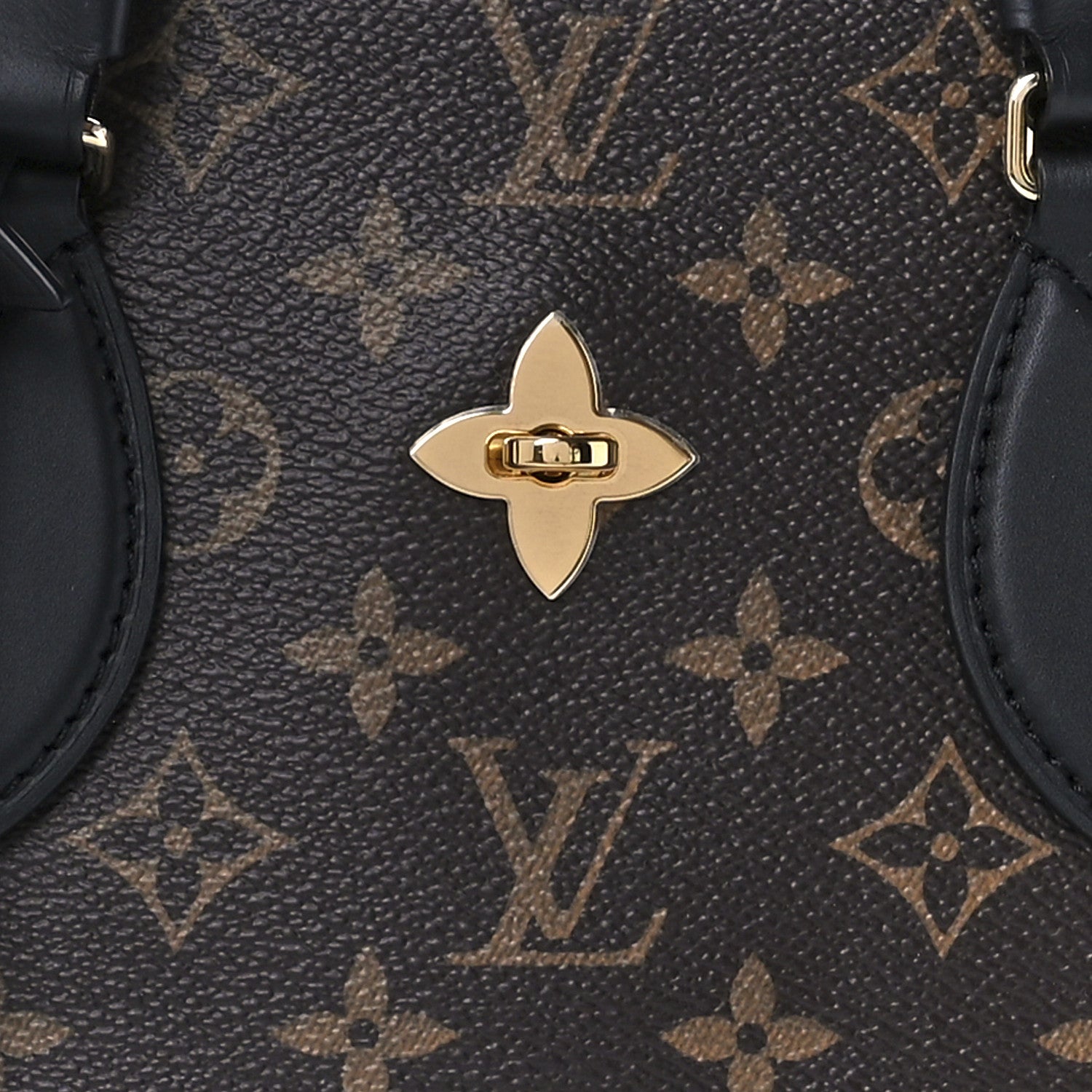 Louis Vuitton Monogram Flower Zipped Tote PM Black 9 of 10