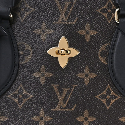 Louis Vuitton Monogram Flower Zipped Tote PM Black 9 of 10