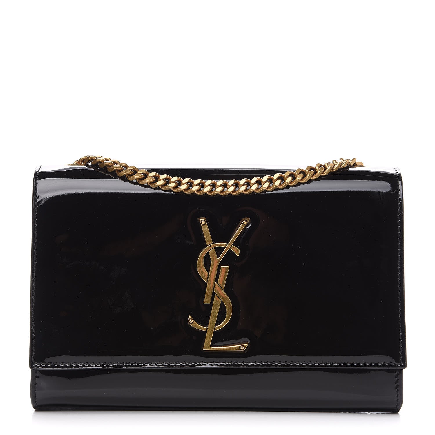 Saint Laurent Patent Small Monogram Kate Satchel Black 1 of 10