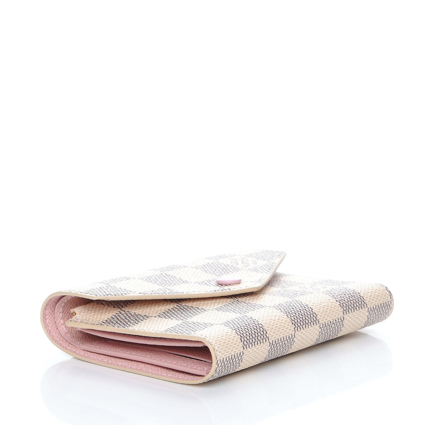 Damier Azur Victorine Wallet Rose Ballerine