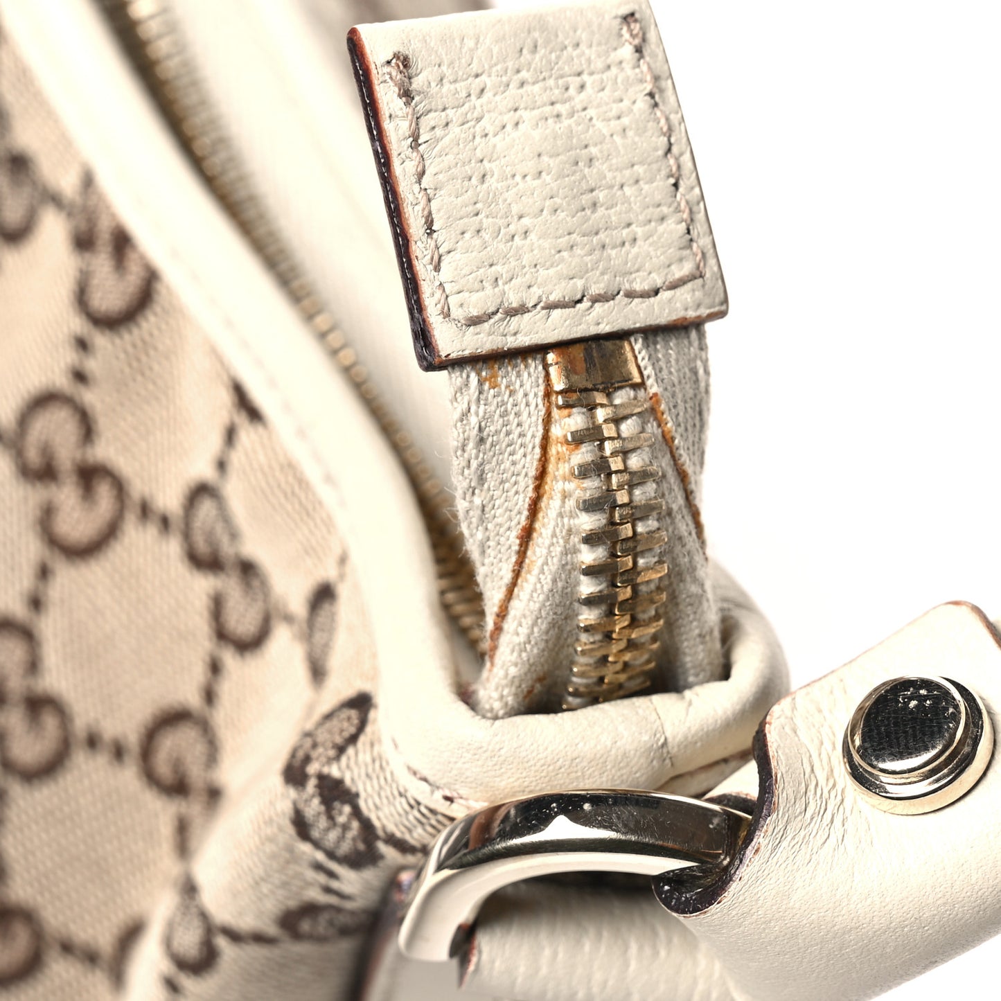 Monogram Medium Abbey D Ring Hobo Off White