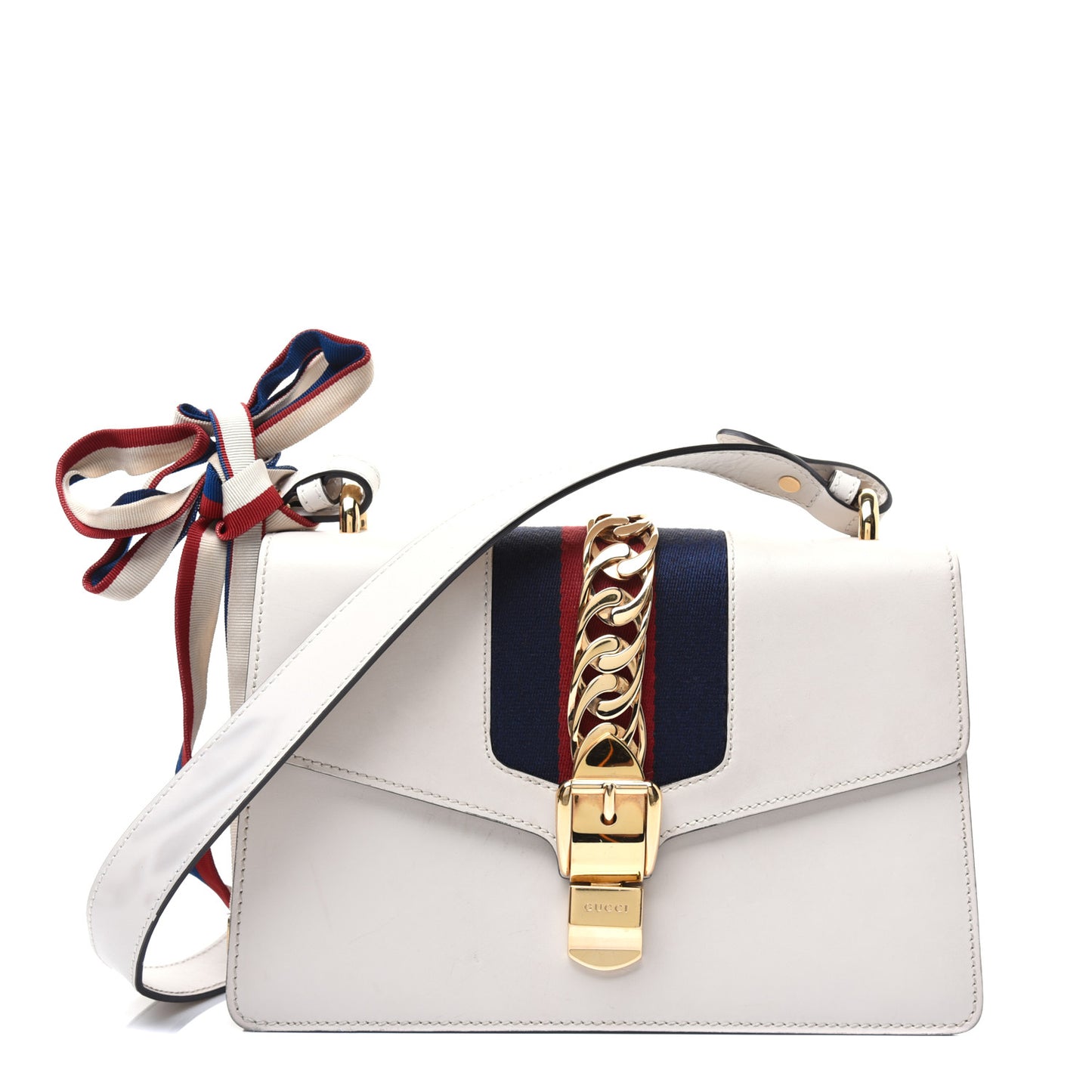 Calfskin Small Sylvie Shoulder Bag Off White