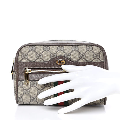 Gucci GG Supreme Monogram Small Ophidia Belt Bag Dark Brown 2 of 9