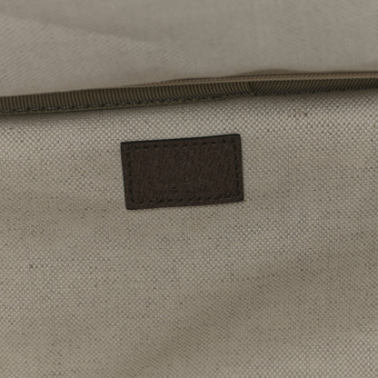 Gucci GG Supreme Monogram Textured Dollar Calfskin Web Large Savoy Trolley Suitcase Beige Ebony 5 of 10