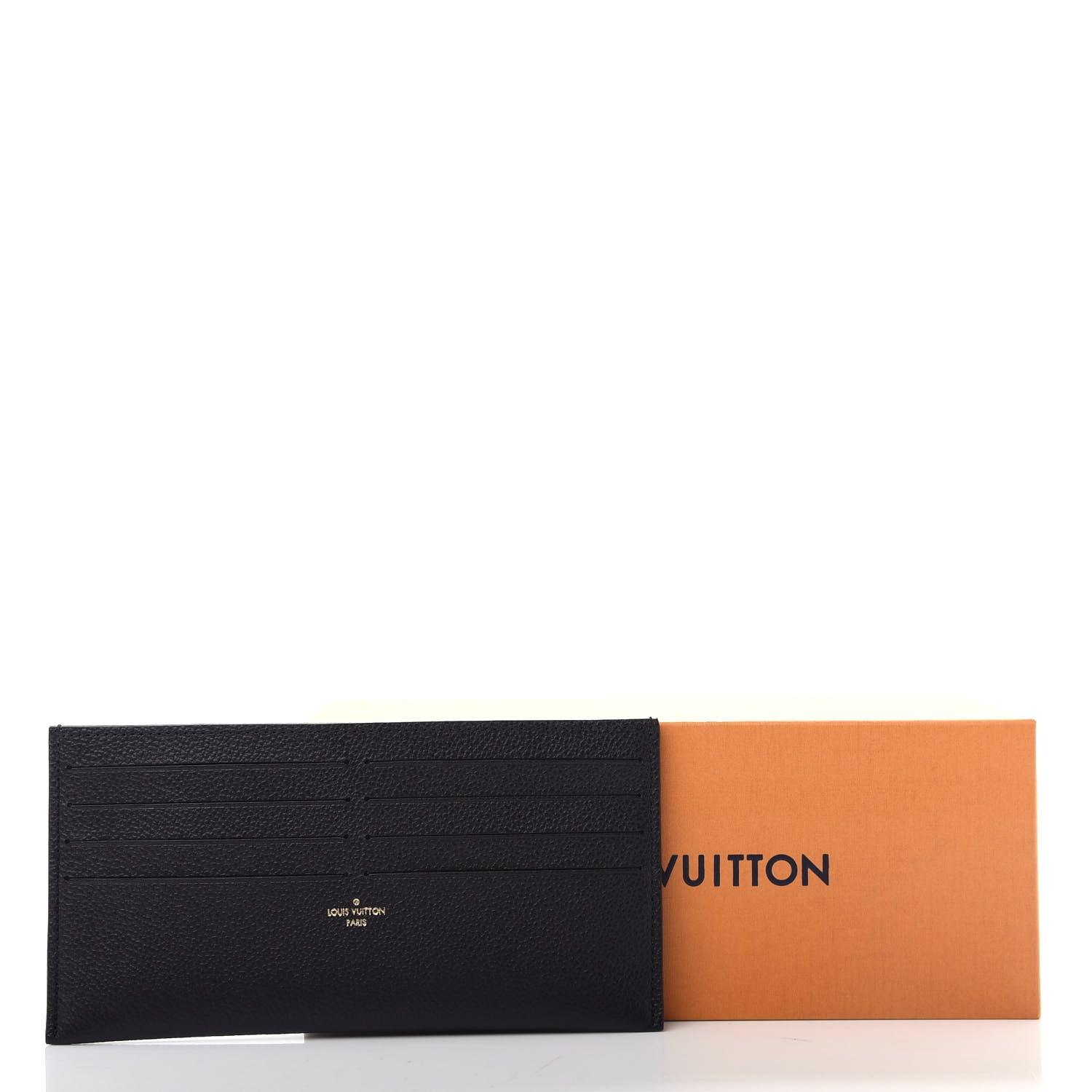 Louis Vuitton Calfskin Felicie Chain Wallet Card Holder Insert Black 6 of 6