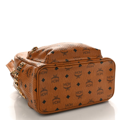 MCM Visetos Small Side Stud Stark Backpack Cognac 4 of 9