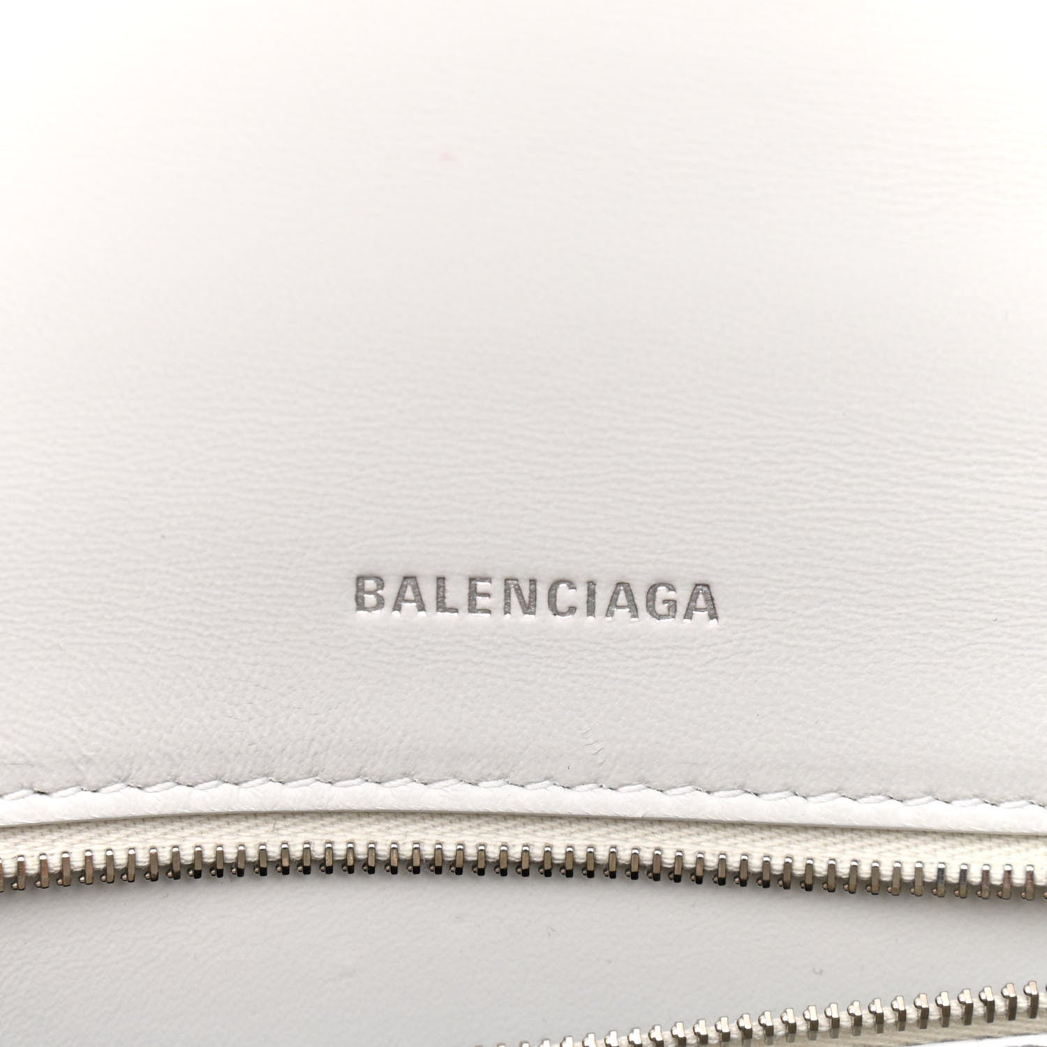 Balenciaga Calfskin Crocodile Embossed Small Hourglass Top Handle Bag White 5 of 15