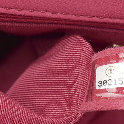 Chanel Lambskin Quilted Medium 19 Flap Dark Pink 9 of 14