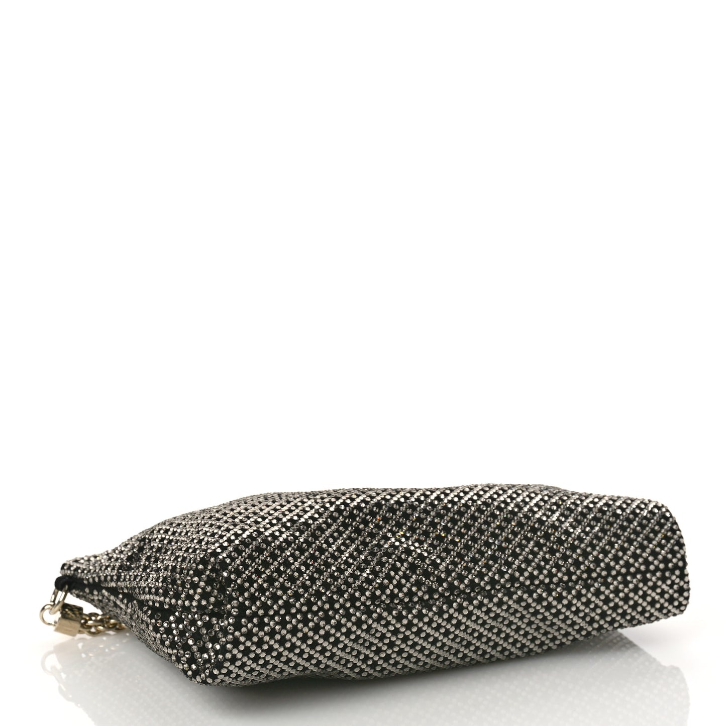 Suede Crystal Callie Tassel Shoulder Bag Silver