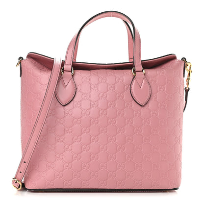 Gucci Guccissima Signature Linea A Foldover Tote Rose Baby Candy 1 of 11