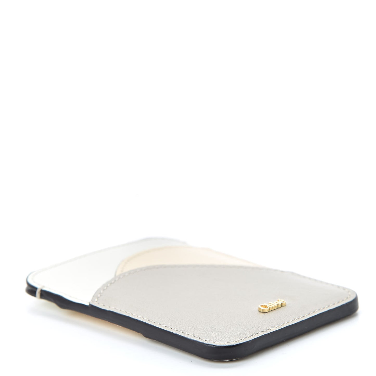 Smooth Calfskin Walden Card Holder Pastel Grey