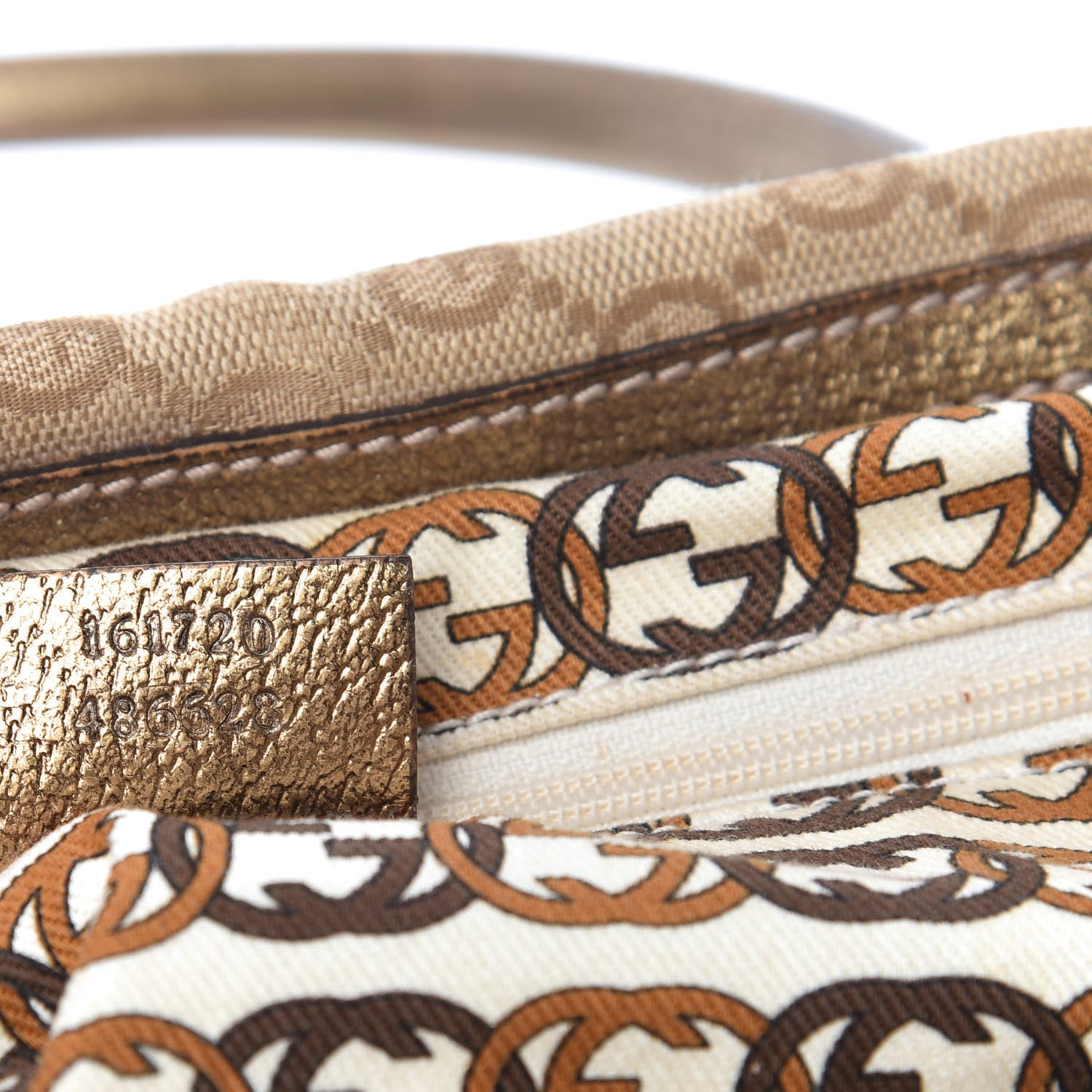 Gucci Monogram Small Princy Satchel Metallic 9 of 11