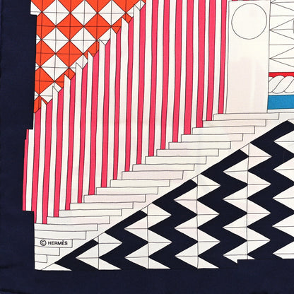 Hermes Silk Promenade Au Faubourg Scarf 90 4 of 4