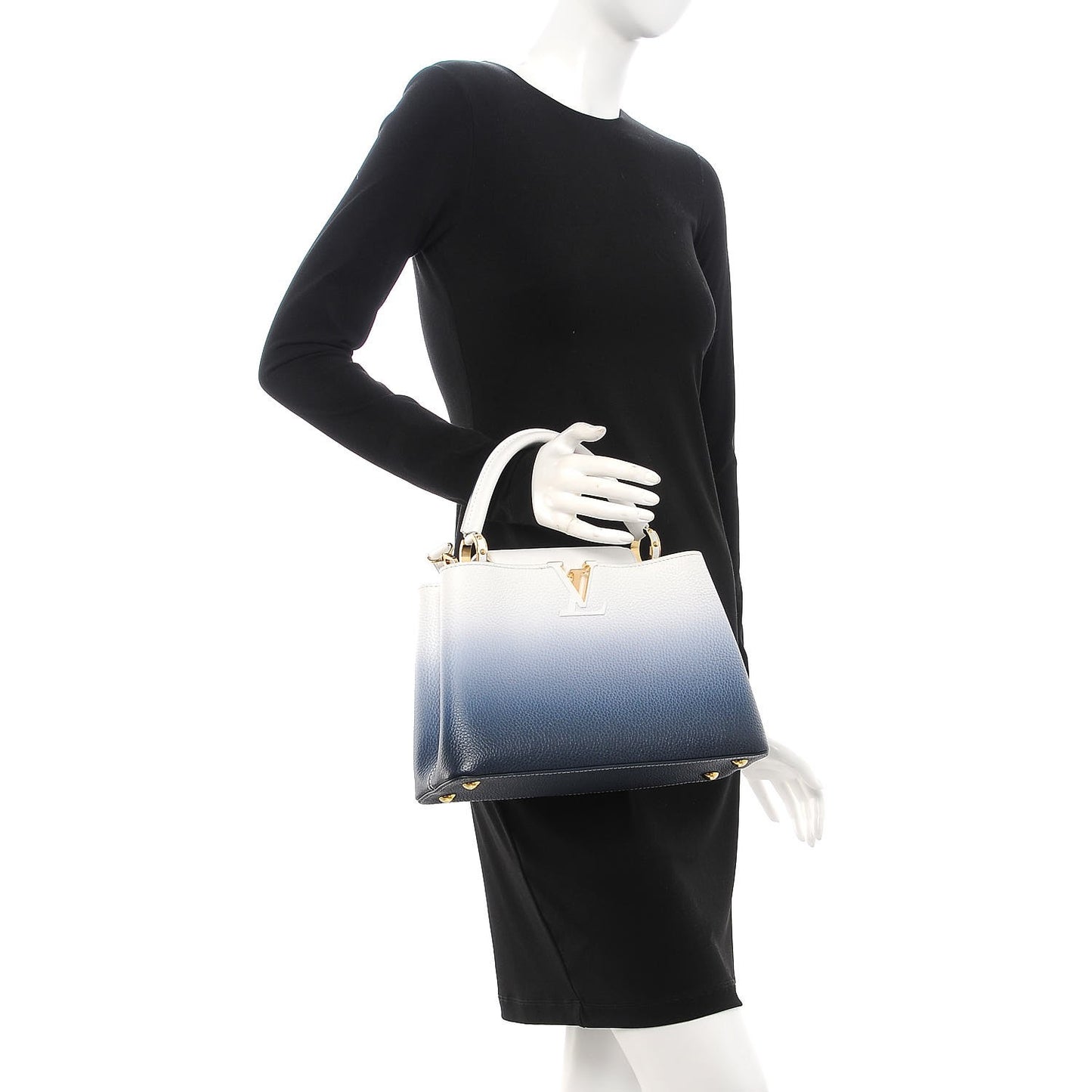 Taurillon Capucines PM Blue Marine