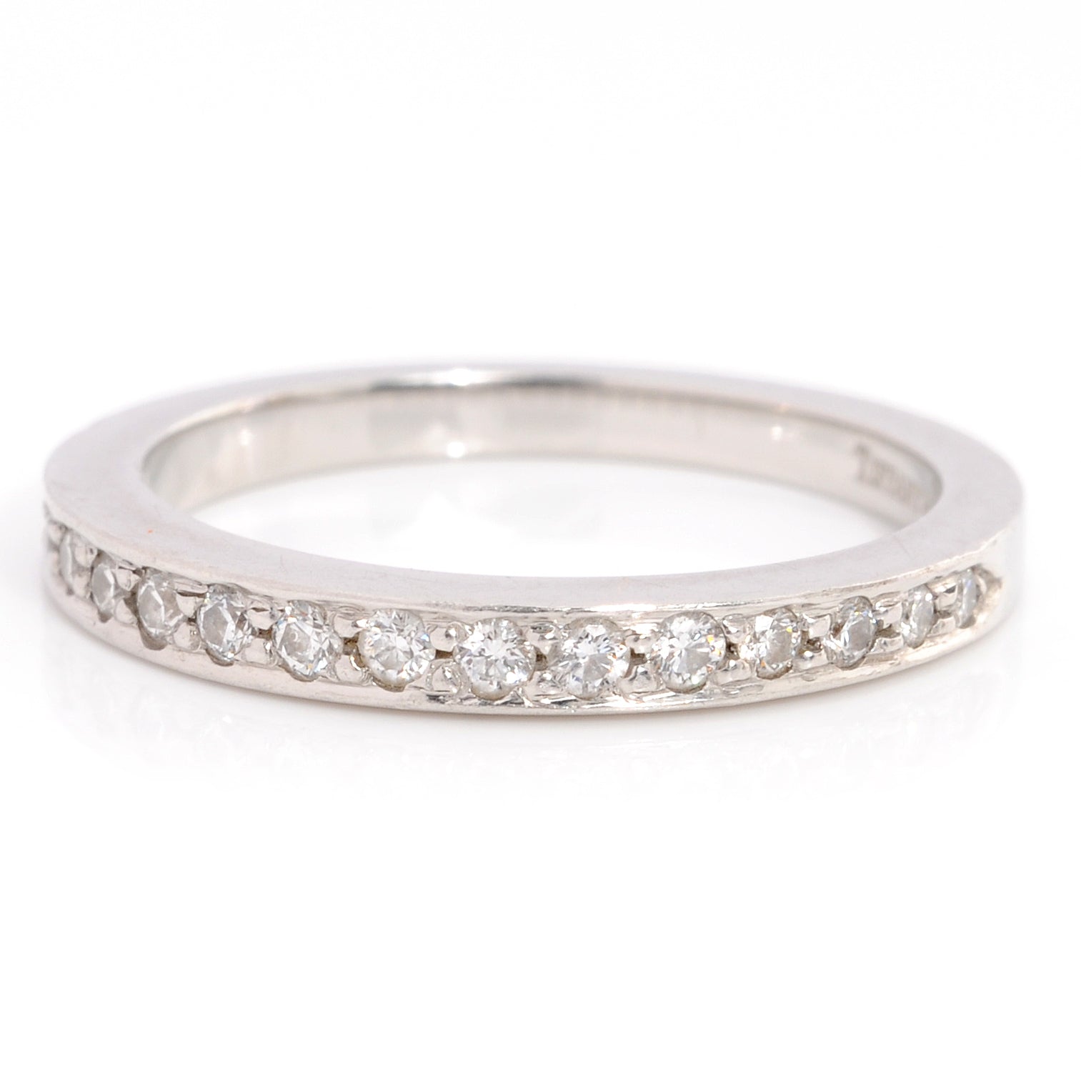 Tiffany Platinum Diamond Grace Band Ring 6.25 1 of 7
