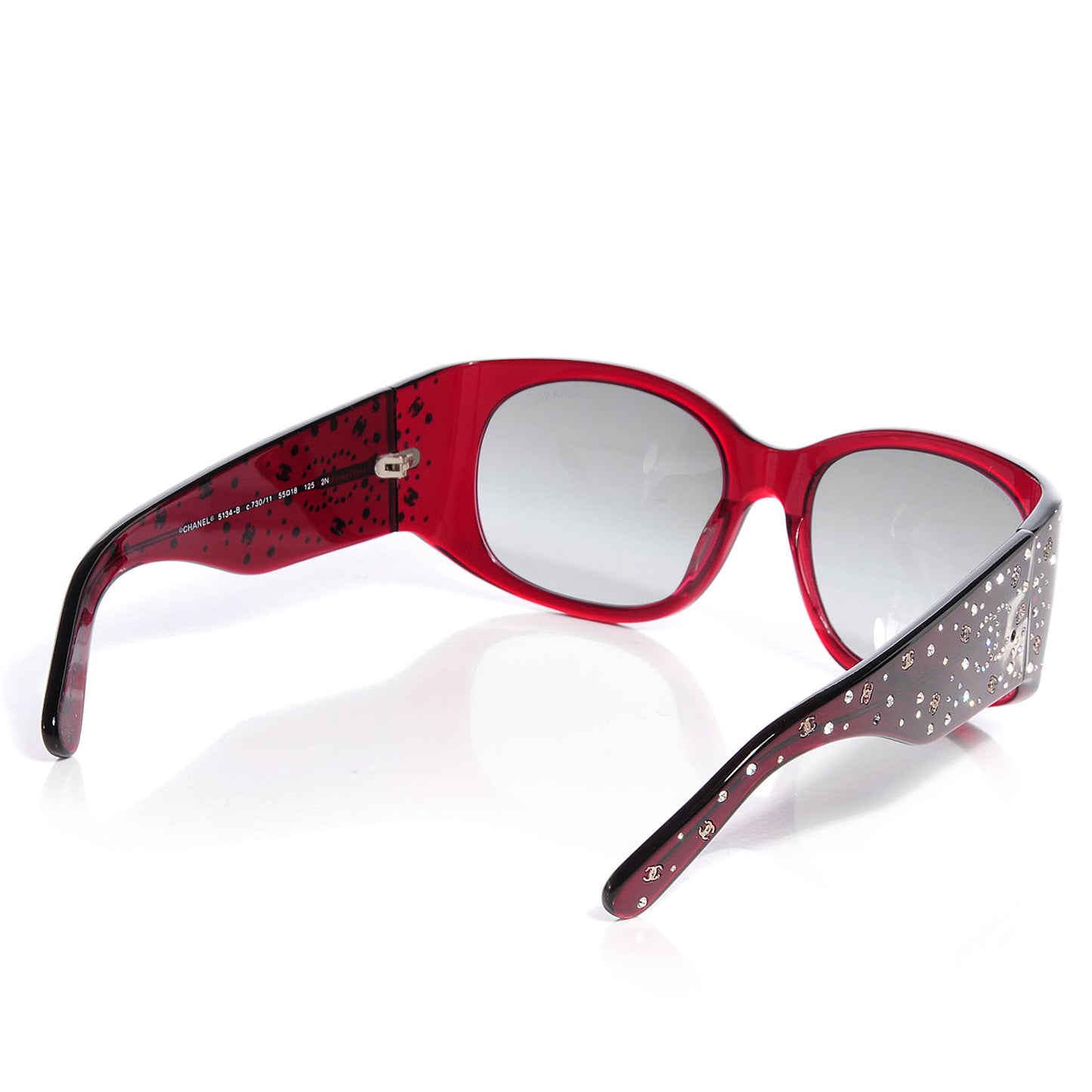 Swarovski Crystal CC Logo Sunglasses 5134-B Red