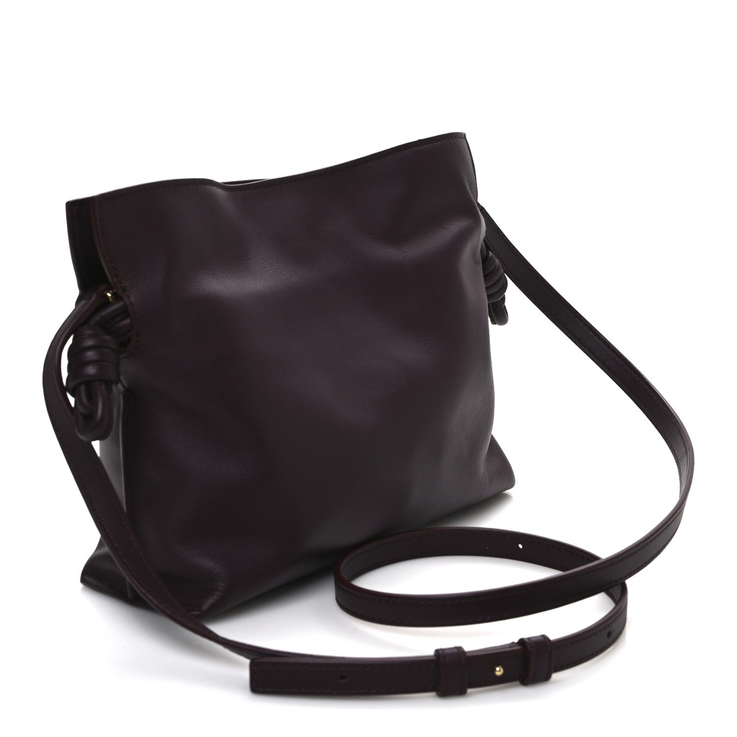 Loewe Calfskin Flamenco Knot Clutch Prune 3 of 13