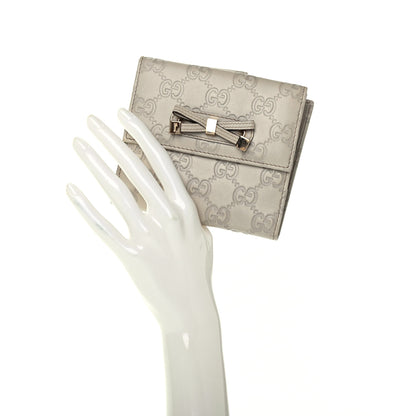 Gucci Guccissima Princy French Flap Wallet Off White 2 of 7