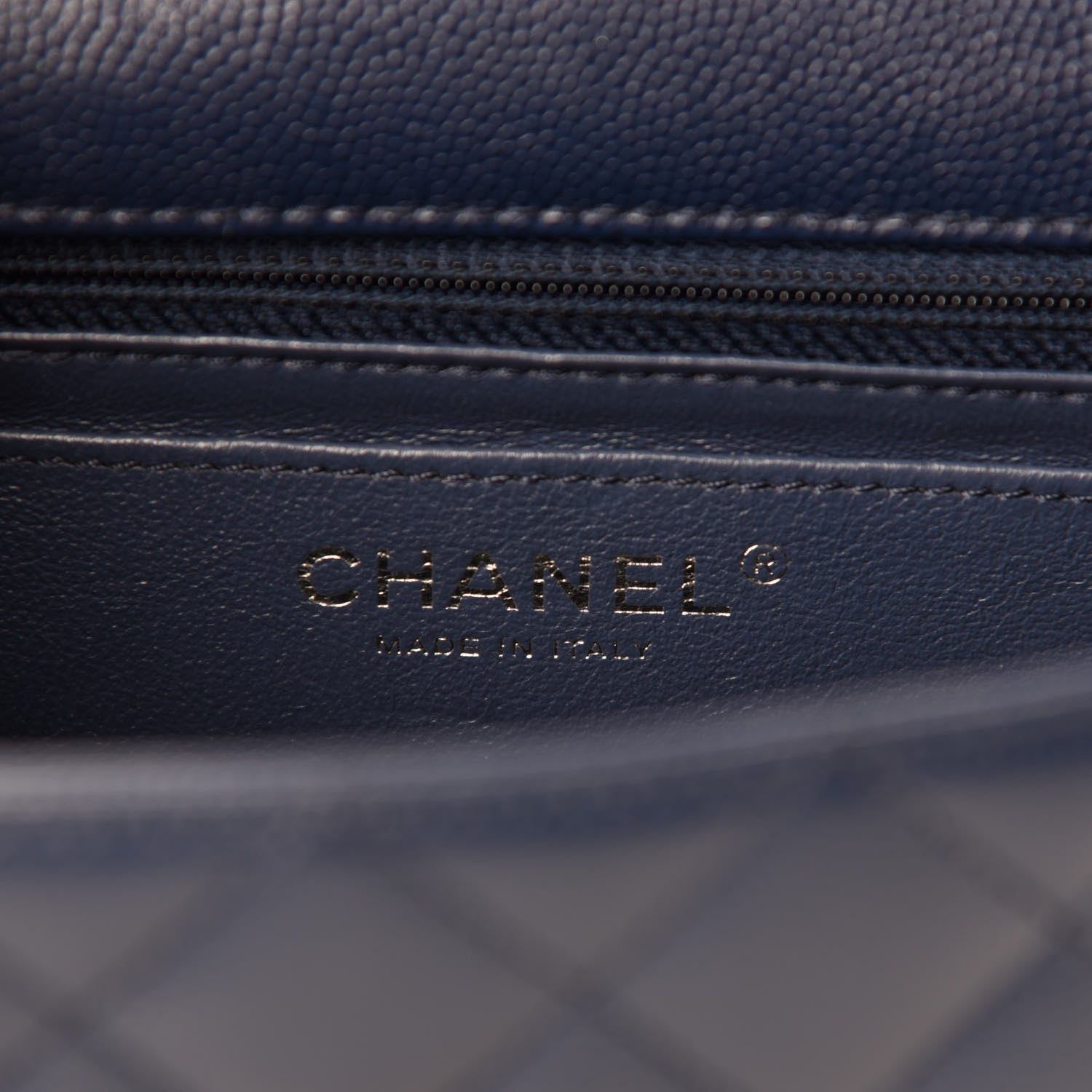 Chanel Caviar Quilted Mini Rectangular Flap Navy 8 of 10