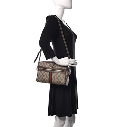 Gucci GG Supreme Monogram Web Small Ophidia Shoulder Bag Brown 2 of 11