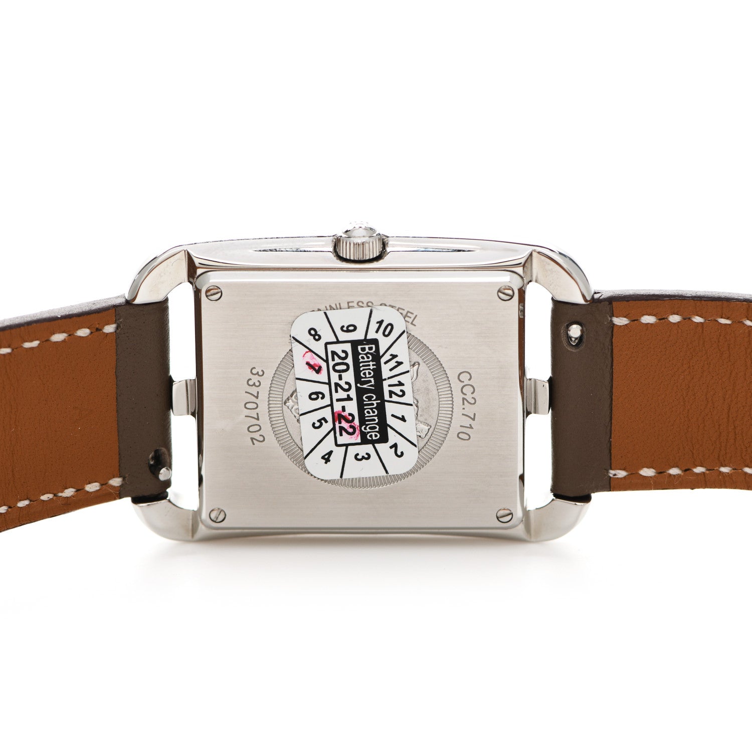 Hermes Stainless Steel Swift 29mm Cape Cod Double Tour Quartz Watch Etoupe 4 of 5