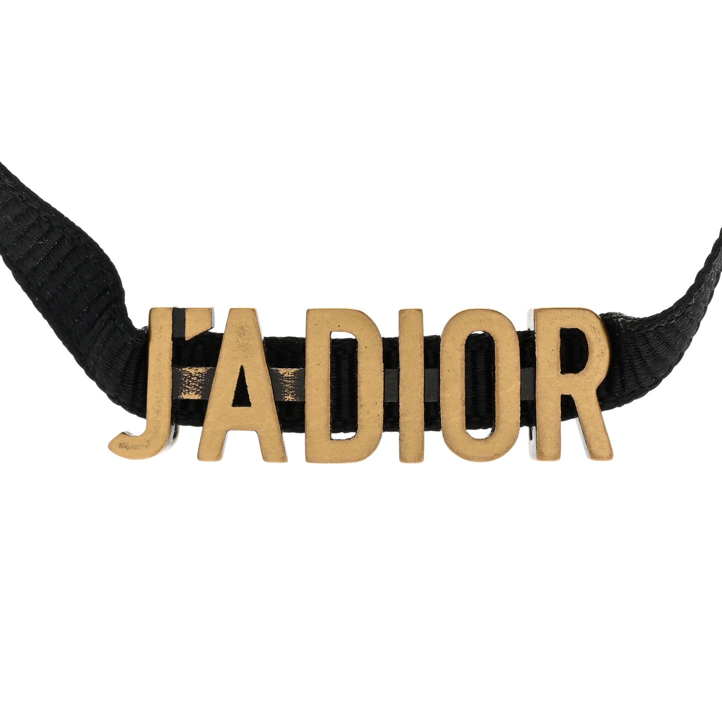Grosgrain Ribbon J'Adior Logo Choker Necklace Black