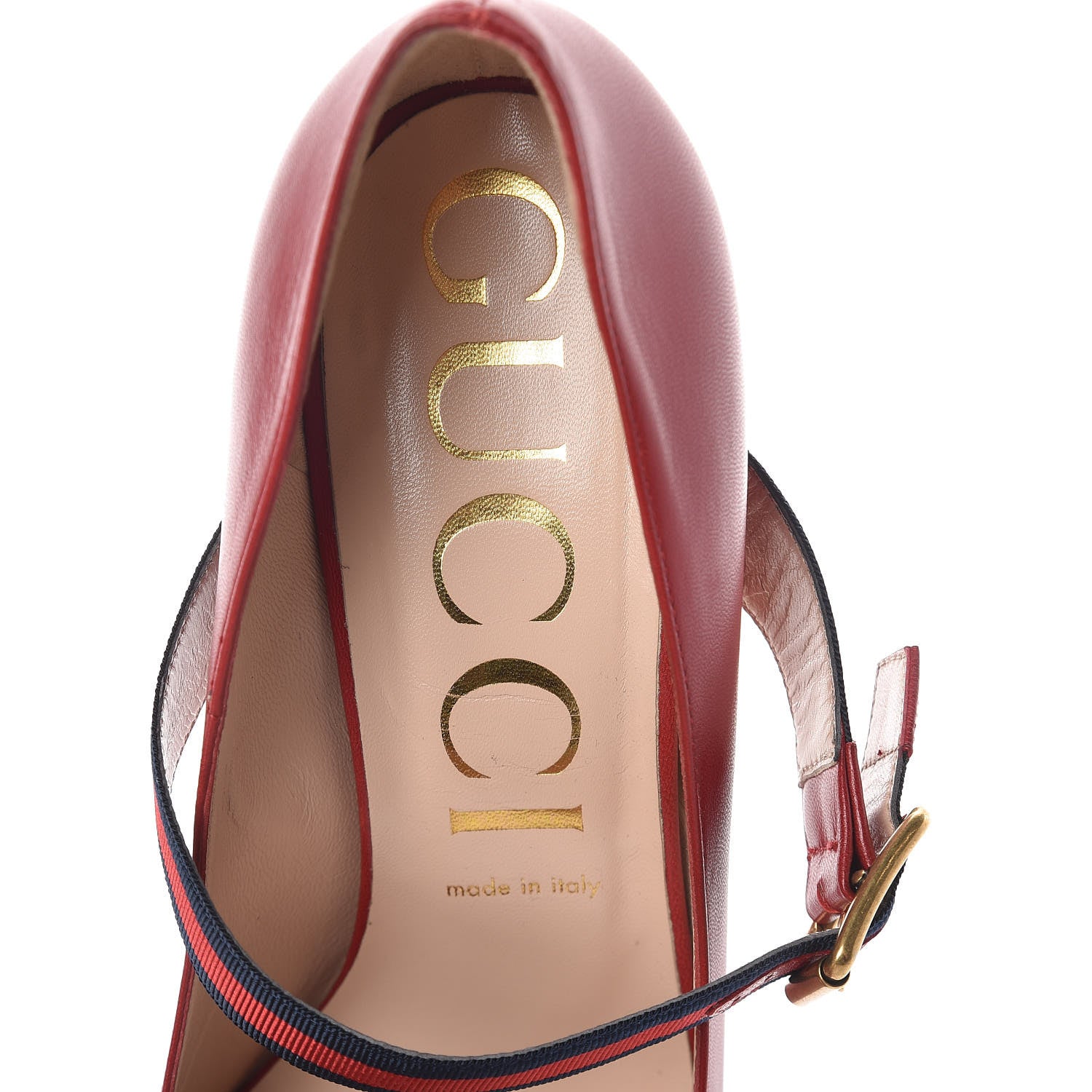 Gucci Malaga Kid Sylvie High Heel Pumps 41 Hibiscus Red 5 of 7