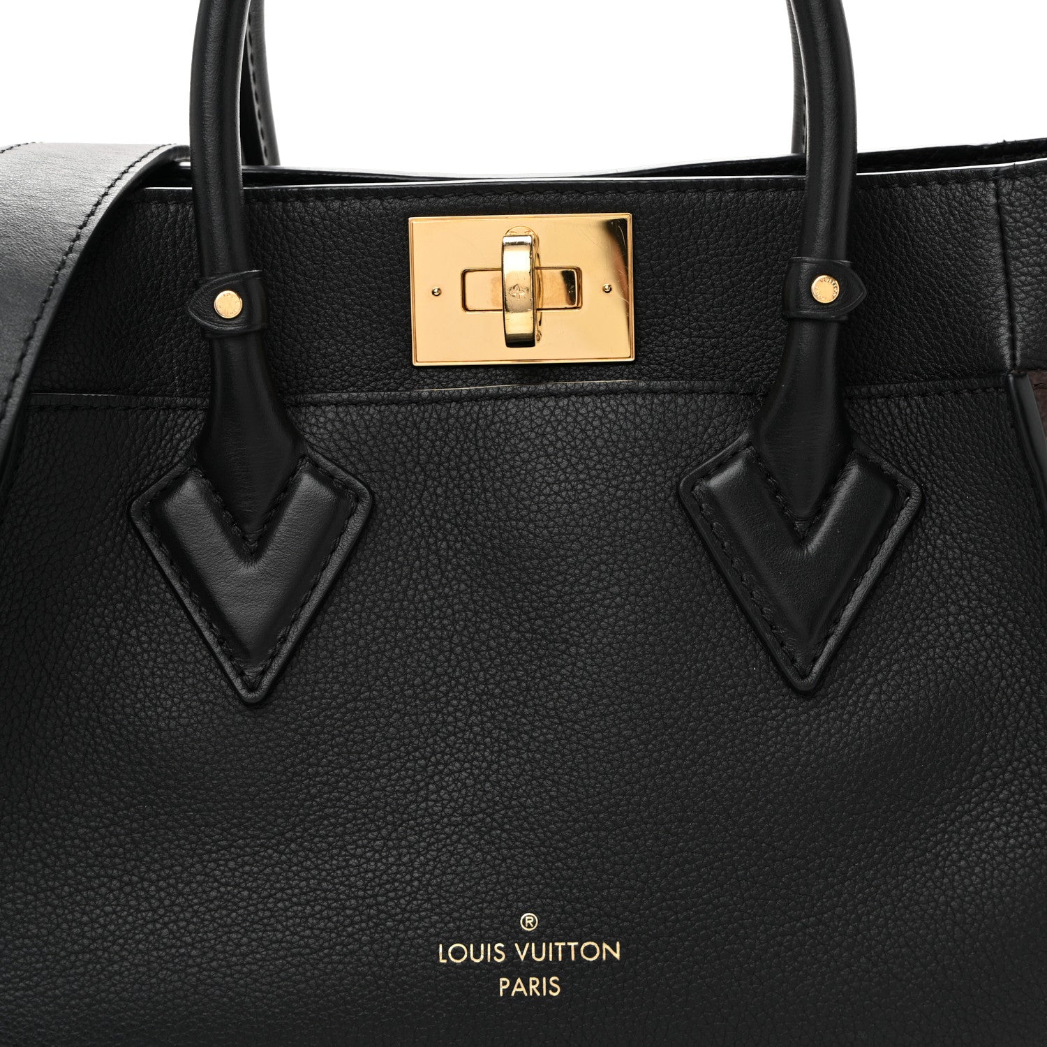 Louis Vuitton Calfskin Monogram On My Side PM Black 7 of 9