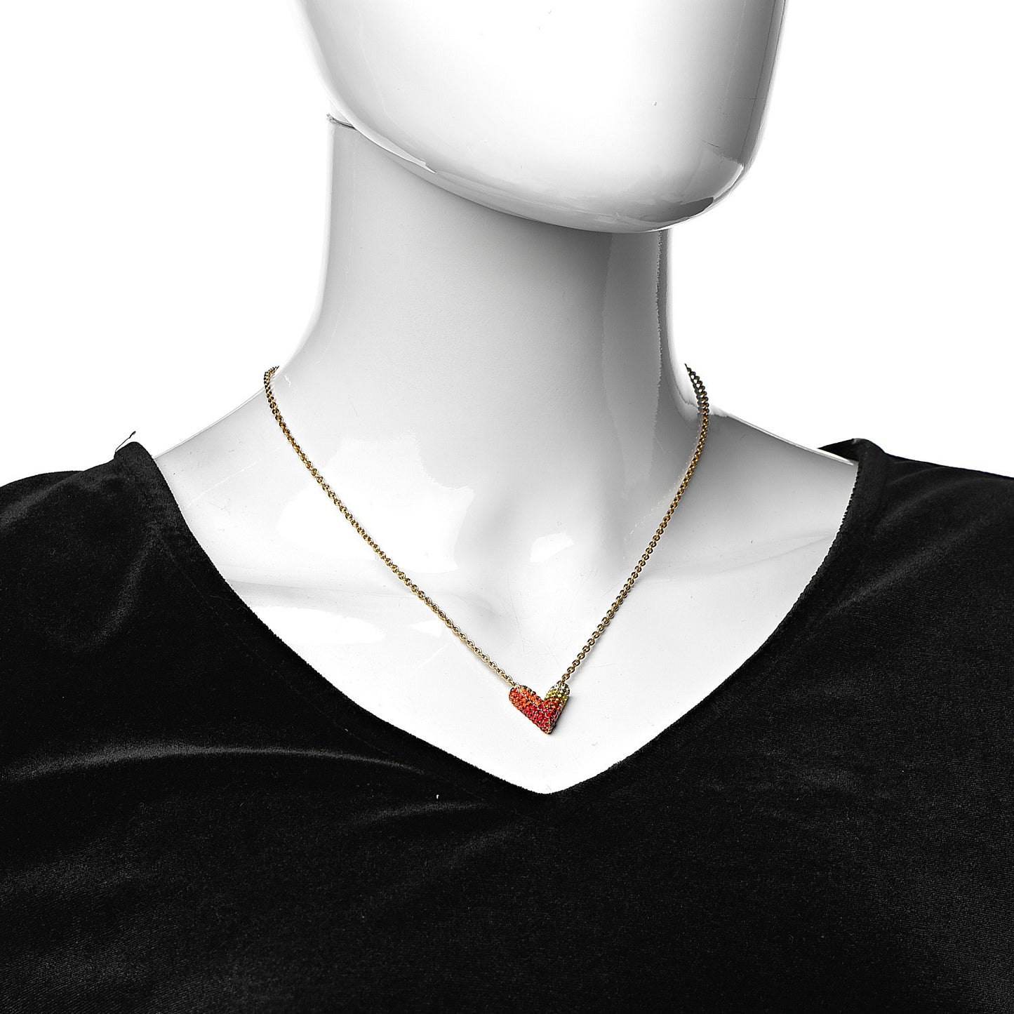 Swarovski Essential V Strass Necklace Multicolor Gold