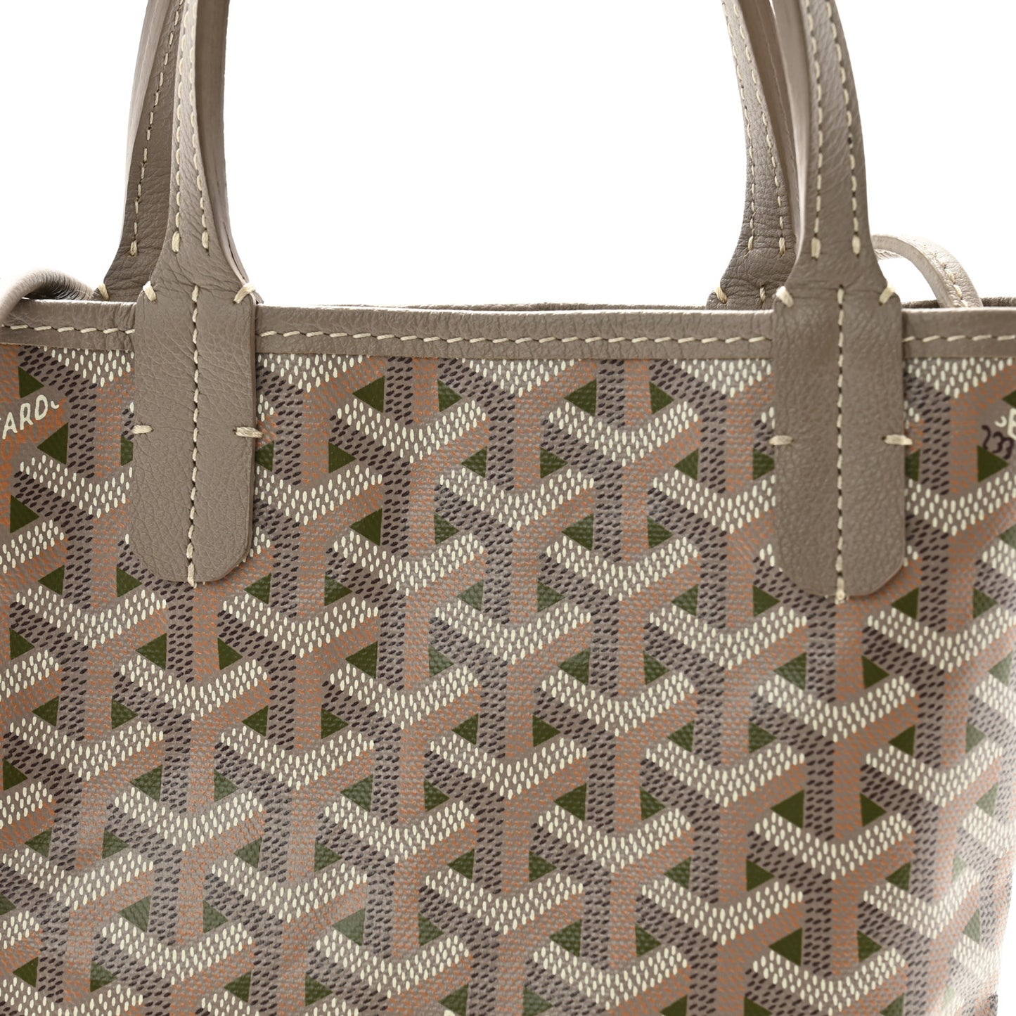 Goyardine Poitiers Claire Voie Tote Grege Khaki