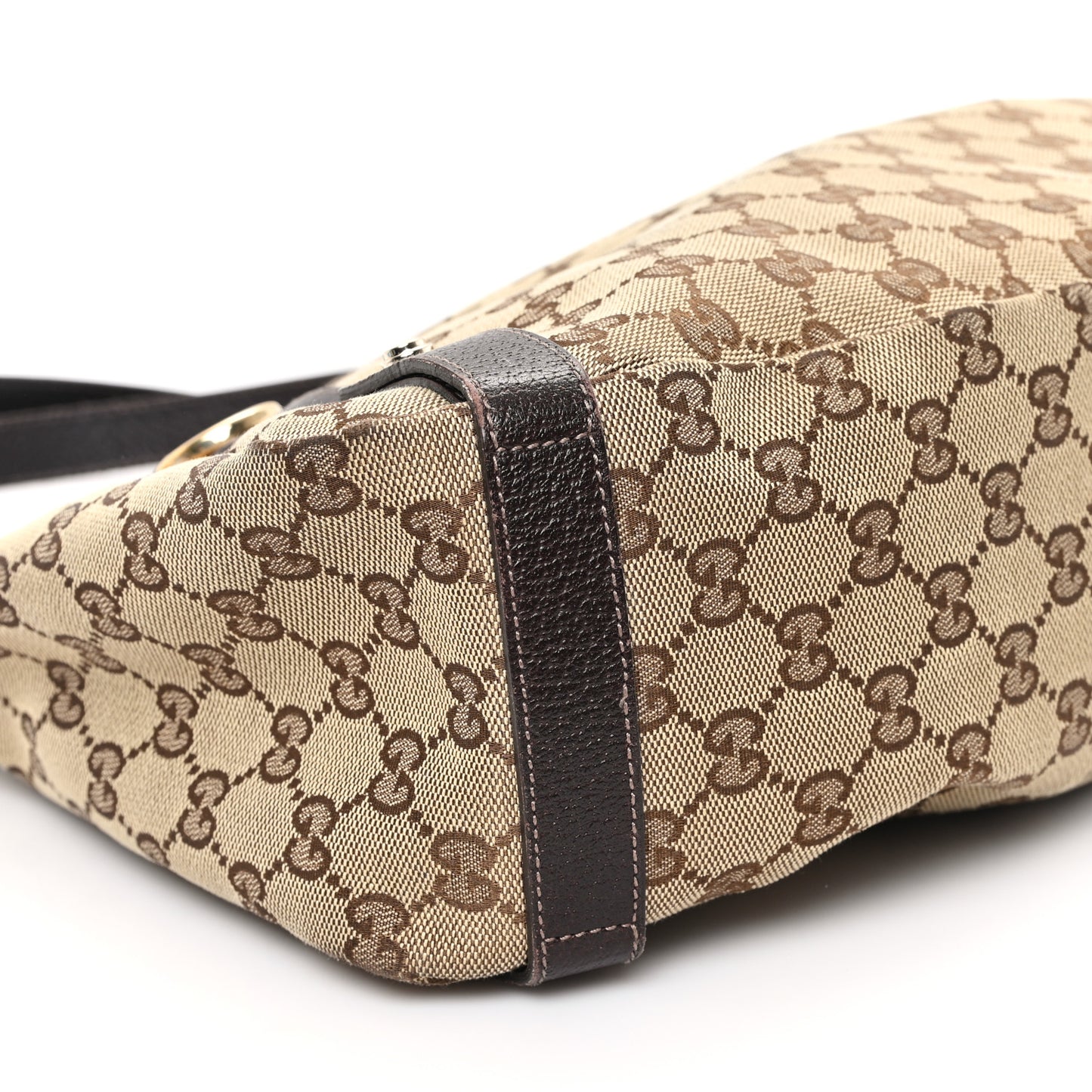 Monogram Medium Abbey Shoulder Bag Dark Brown