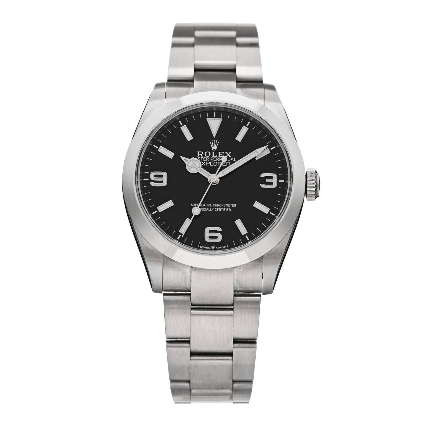 Stainless Steel 40mm Oyster Perpetual Explorer Watch Black 224270