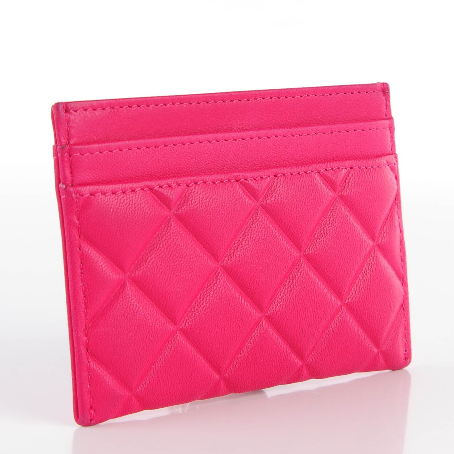 Chanel Lambskin Quilted Diamond CC Card Holder 3 of 8