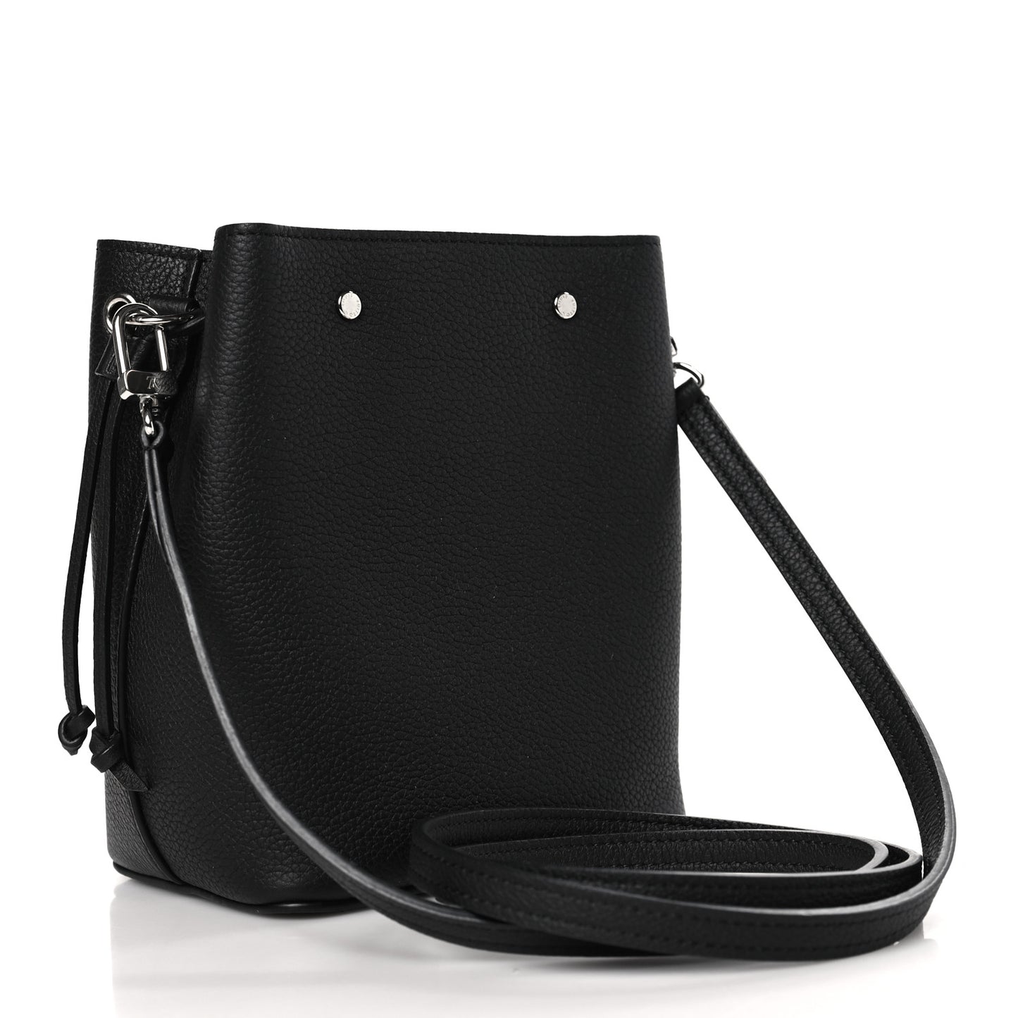 Calfskin Nano Lockme Bucket Black