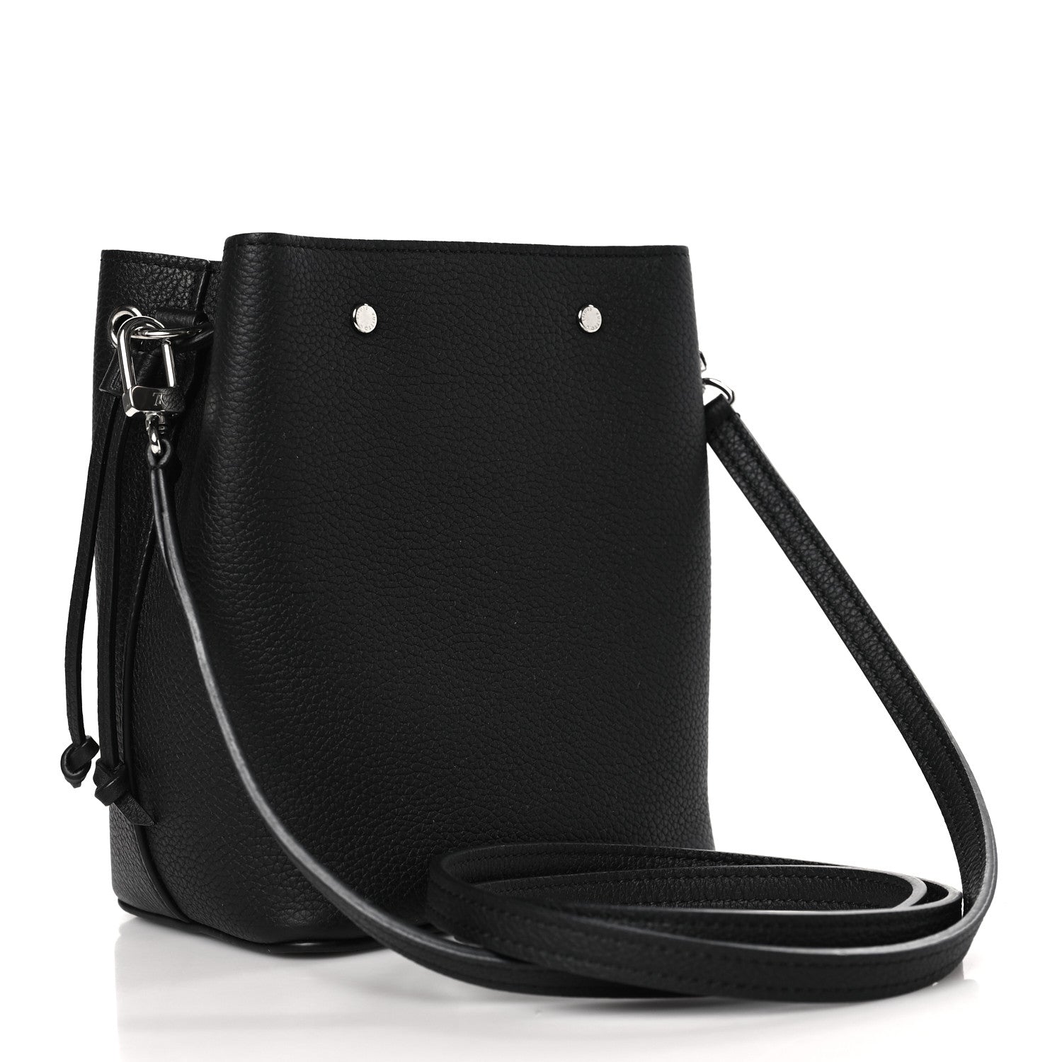 Louis Vuitton Calfskin Nano Lockme Bucket Black 3 of 8
