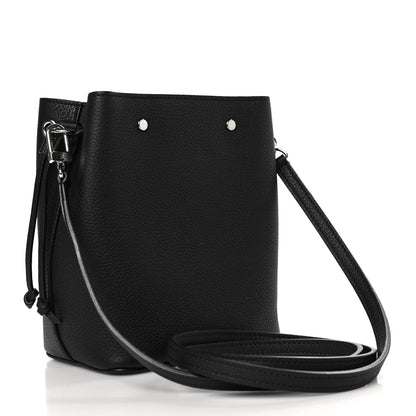 Louis Vuitton Calfskin Nano Lockme Bucket Black 3 of 8