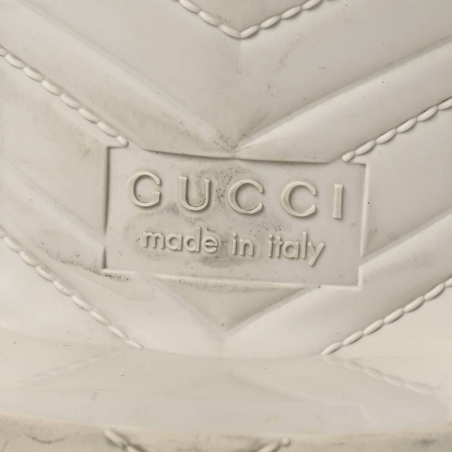 Gucci Rubber Gucci Logo Womens Platform 20/60mm Slide Sandals 35 Mystic White 8 of 14