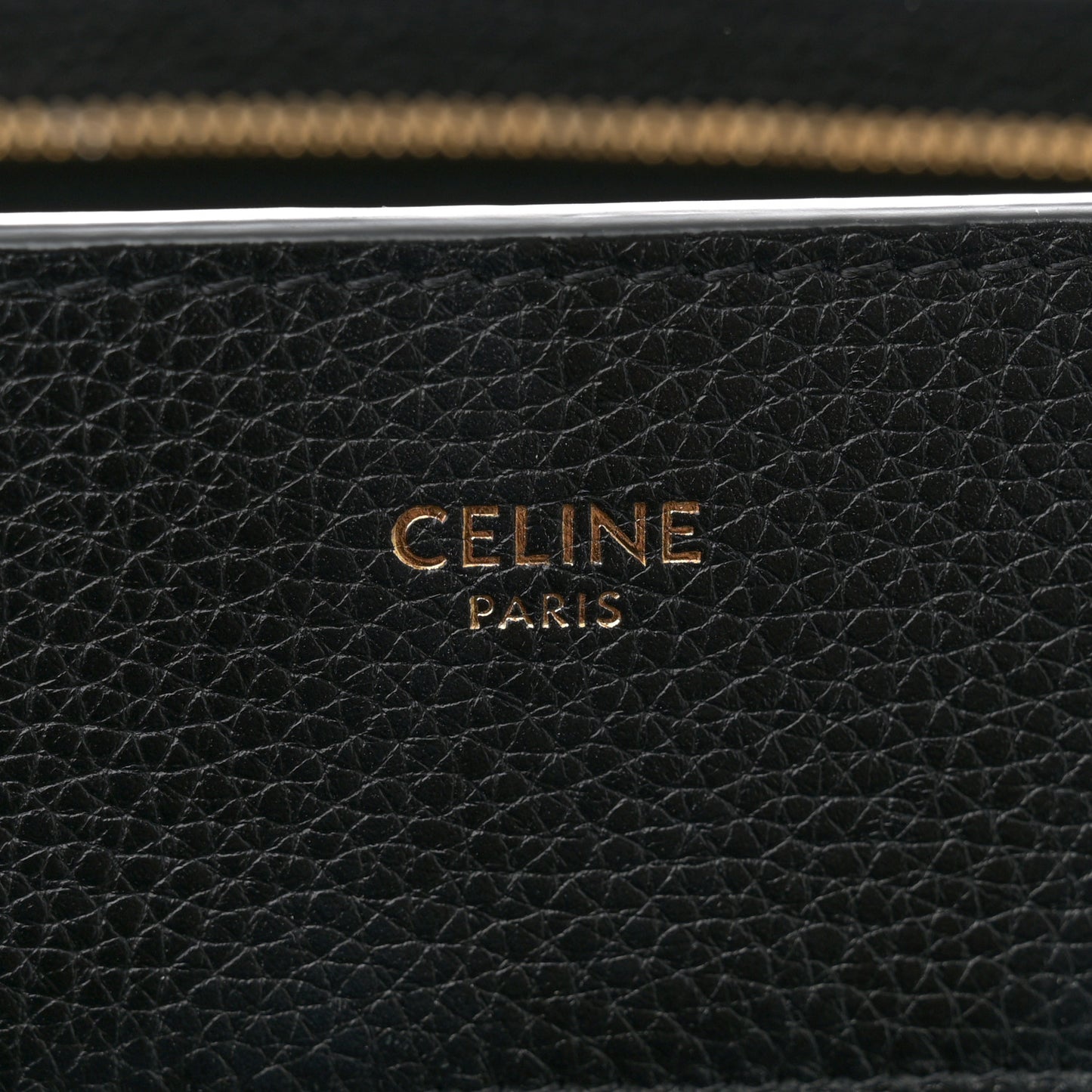 Grained Calfskin Medium Cabas De France Black