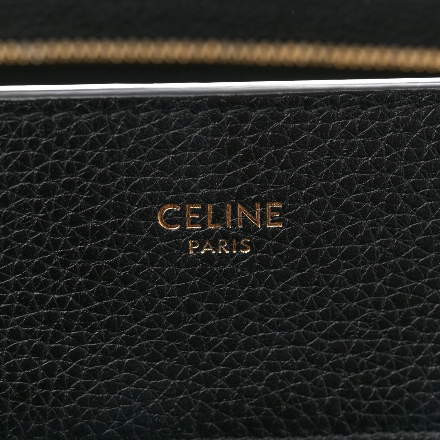 Celine Grained Calfskin Medium Cabas De France Black 6 of 11