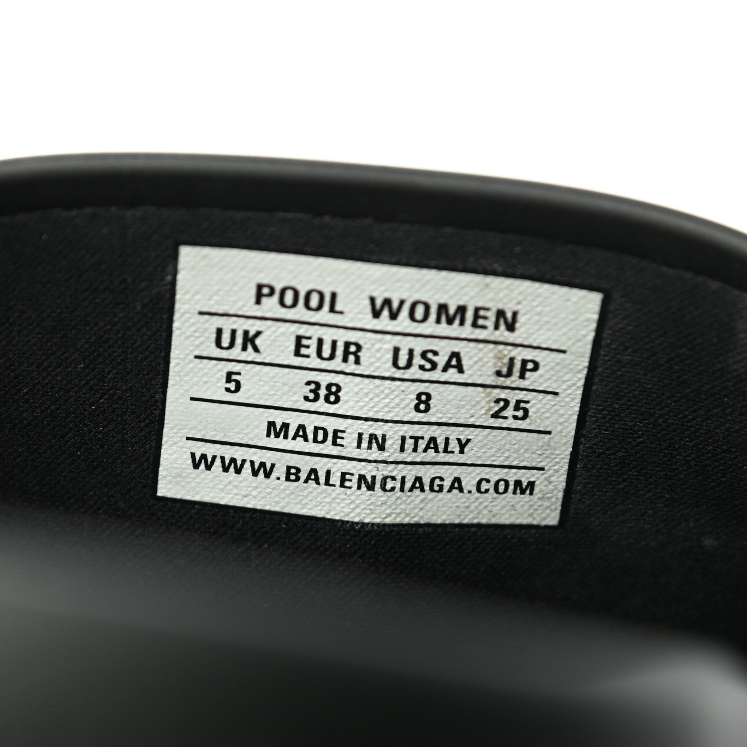 Balenciaga Rubber Womens BB Pool Slide Sandals 38 Black 7 of 7