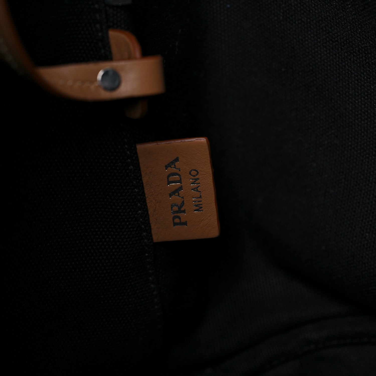 Prada Canapa Small Shopping Tote Black 7 of 16